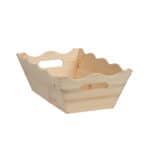 Art. 103 - Vassoio in legno di pino alto con manici e bordi lavorati piccolo - immagine 3