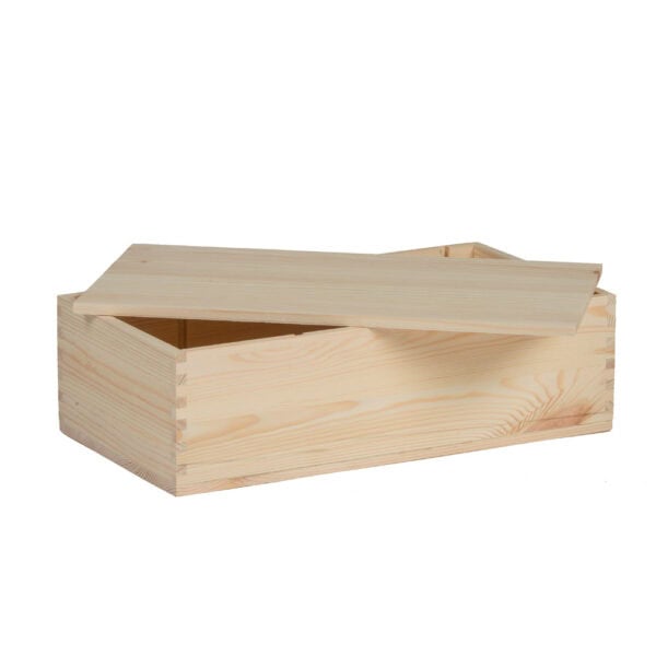 Art. 152 - Cassetta interamente in Pino con coperchio da inchiodare 2 bottiglie - immagine 3