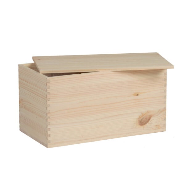 Art. 154 - Cassetta interamente in pino con coperchio da inchiodare 2+2 bottiglie - immagine 3