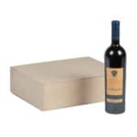 Art. 163 - Cassetta economica in legno multistrato di betulla coperchio ad appoggio 3 bottiglie - immagine 3