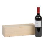 Art. 171 - Cassetta in legno di pino con coperchio scorrevole in compensato 1 bottiglia - immagine 2