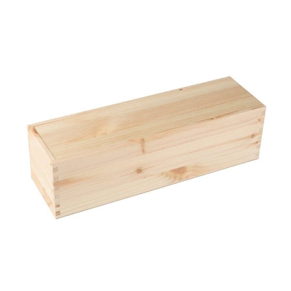 Art. 171 - Cassetta in legno di pino con coperchio scorrevole in compensato 1 bottiglia - immagine 8