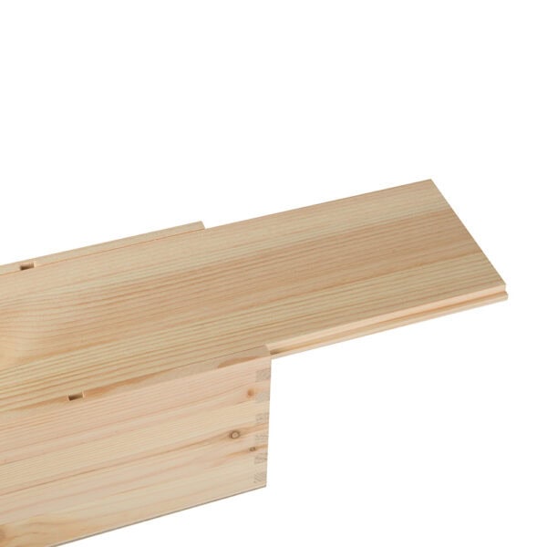 Art. 171 - Cassetta in legno di pino con coperchio scorrevole in compensato 1 bottiglia - immagine 6