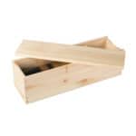 Art. 171 - Cassetta in legno di pino con coperchio scorrevole in compensato 1 bottiglia - immagine 9