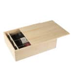 Art. 173 - Cassetta in legno di pino con coperchio scorrevole in compensato 3 bottiglie - immagine 6