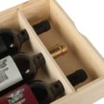 Art. 173 - Cassetta in legno di pino con coperchio scorrevole in compensato 3 bottiglie - immagine 5