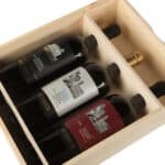 Art. 173 - Cassetta in legno di pino con coperchio scorrevole in compensato 3 bottiglie - immagine 4