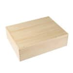 Cassetta in legno di pino con coperchio scorrevole in compensato 3 bottiglie