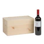 Art. 174 - Cassetta in legno di pino con coperchio scorrevole in compensato 2+2 bottiglie - immagine 2