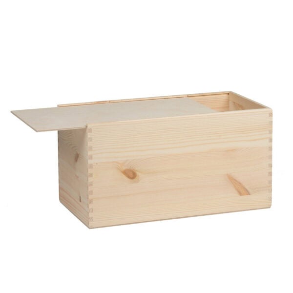 Art. 174 - Cassetta in legno di pino con coperchio scorrevole in compensato 2+2 bottiglie - immagine 3