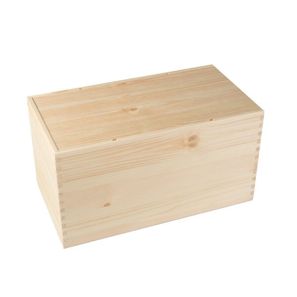 Art. 174 - Cassetta in legno di pino con coperchio scorrevole in compensato 2+2 bottiglie - immagine 10