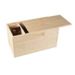 Art. 174 - Cassetta in legno di pino con coperchio scorrevole in compensato 2+2 bottiglie - immagine 7
