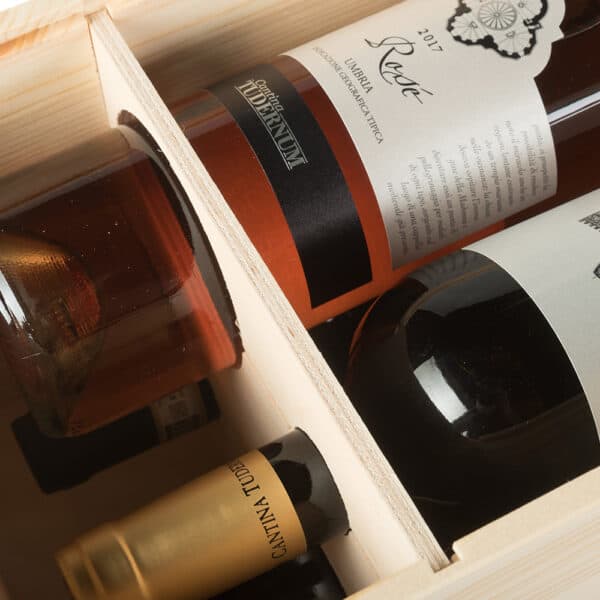 Art. 174 - Cassetta in legno di pino con coperchio scorrevole in compensato 2+2 bottiglie - immagine 5