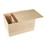 Art. 176 - Cassetta in legno di pino con coperchio scorrevole in compensato 3+3 bottiglie - immagine 10