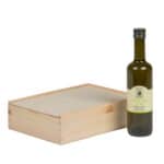 Art. 182 - Cassetta in legno di pino con coperchio scorrevole olio da 500 ml 3 bottiglie - immagine 2