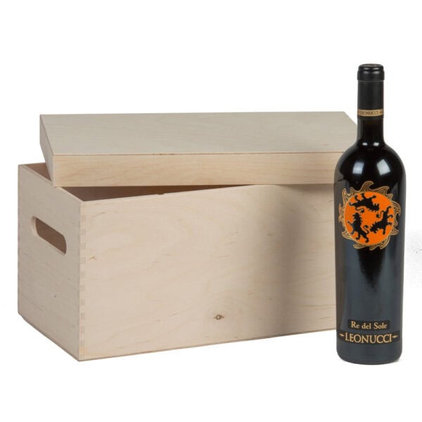 Art. 194 - Cassa in legno multistrato di betulla con manici piccola 2+2 bottiglie - immagine 3