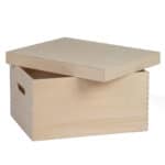 Art. 196 - Scatola in legno multistrato di betulla con manici media 3+3 bottiglie