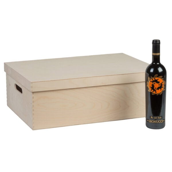 Art. 212 - Cassa multistrato in legno di betulla con manici grande 6+6 bottiglie - immagine 3