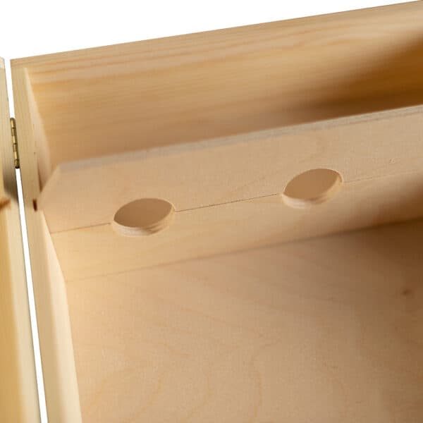 Art. 313 - Cassetta in legno classica di pino massello da 3 bottiglie - immagine 9