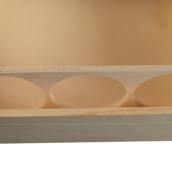 Art. 313 - Cassetta in legno classica di pino massello da 3 bottiglie - immagine 8