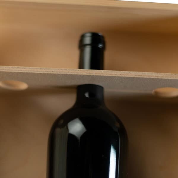 Art. 313 - Cassetta in legno classica di pino massello da 3 bottiglie - immagine 6