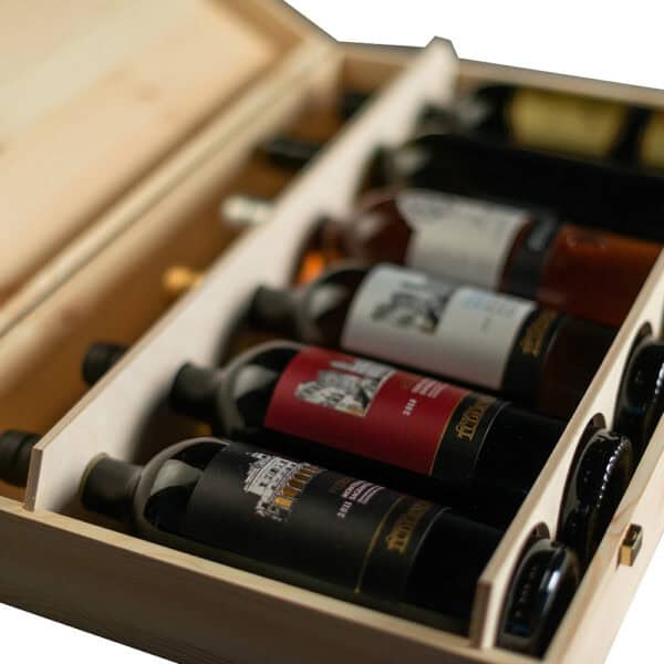 Art. 316 - Cassetta classica in legno di pino massello da 6 bottiglie - immagine 7