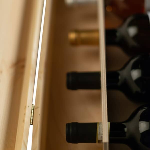 Art. 316 - Cassetta classica in legno di pino massello da 6 bottiglie - immagine 6