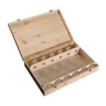 Art. 316 - Cassetta classica in legno di pino massello da 6 bottiglie - immagine 5