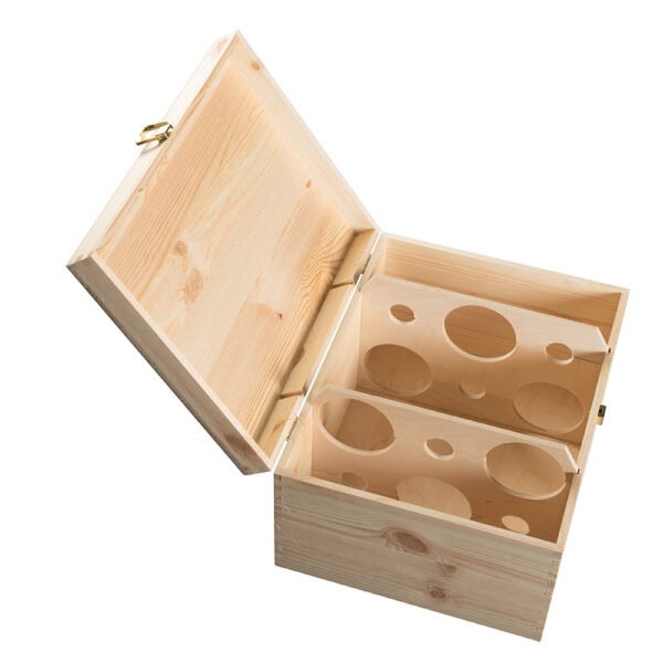 Art. 318 - Cassetta classica in legno di pino massello da 3+3 bottiglie - immagine 5