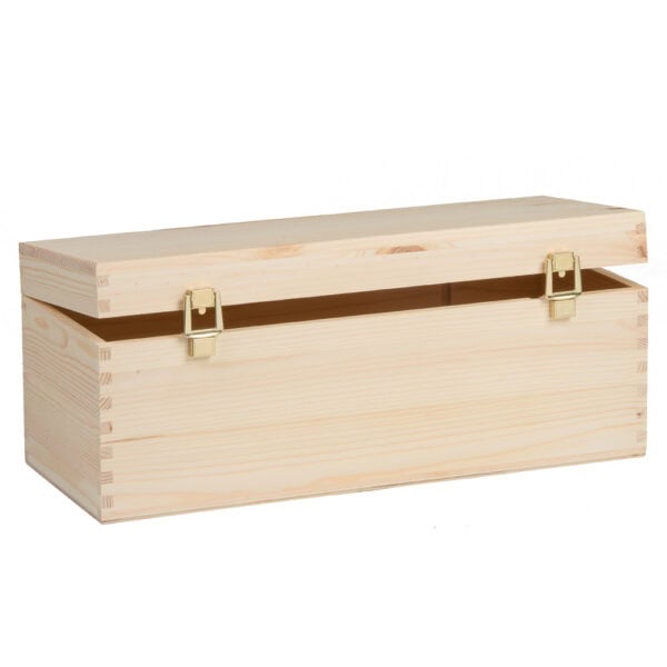 Art. 377 - Cassetta classica in legno di pino massello magnum lt 3 bassa 37.4x14x14cm - immagine 3