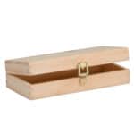Art. 392 - Cassetta classica in legno di pino massello Olio 250 ml 2 bottiglie 24.4x10.6x5.2cm - immagine 3