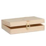 Art. 393 - Cassetta classica in legno di pino massello Olio 250 ml 3 bottiglie 24.4x16.2x5.2cm - immagine 3