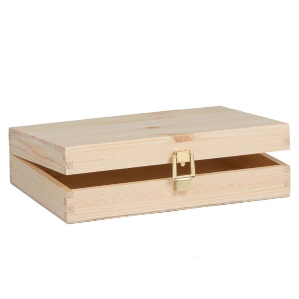 Art. 393 - Cassetta classica in legno di pino massello Olio 250 ml 3 bottiglie 24.4x16.2x5.2cm - immagine 3