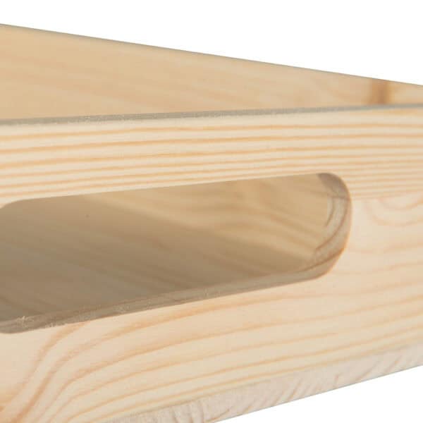 Art. 097 - Vassoio Lusso in legno massello di pino con manici piccolo - immagine 3