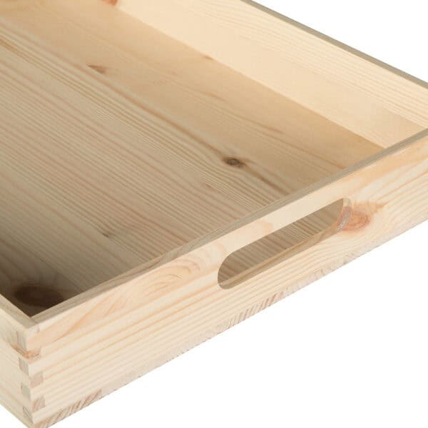Art. 098 - Vassoio Lusso in legno massello di pino con manici grande - immagine 4