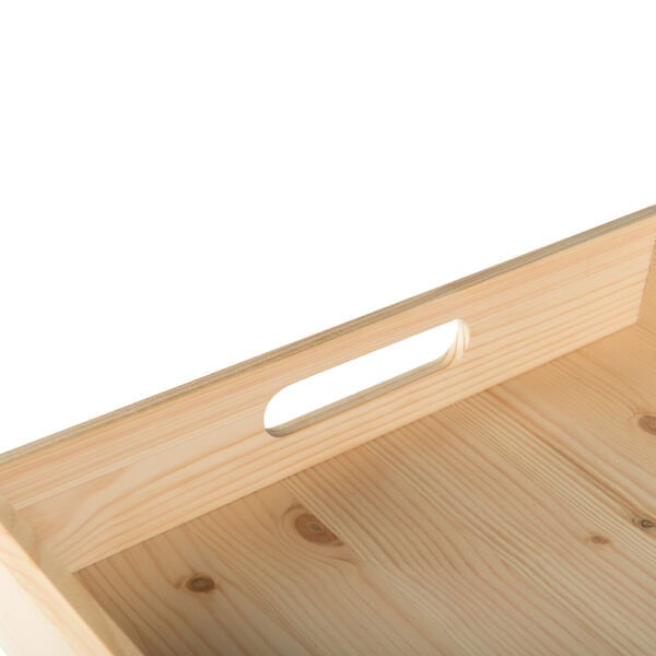 Art. 098 - Vassoio Lusso in legno massello di pino con manici grande - immagine 3