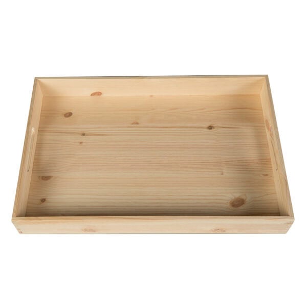 Art. 098 - Vassoio Lusso in legno massello di pino con manici grande - immagine 5