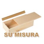 Cassetta con coperchio scorrevole su misura  in legno di pino